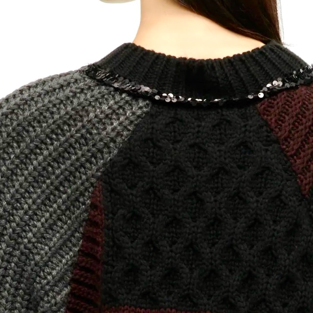 Zara Oversized Patchwork 3D Boyfriend Pullover Sw… - image 6